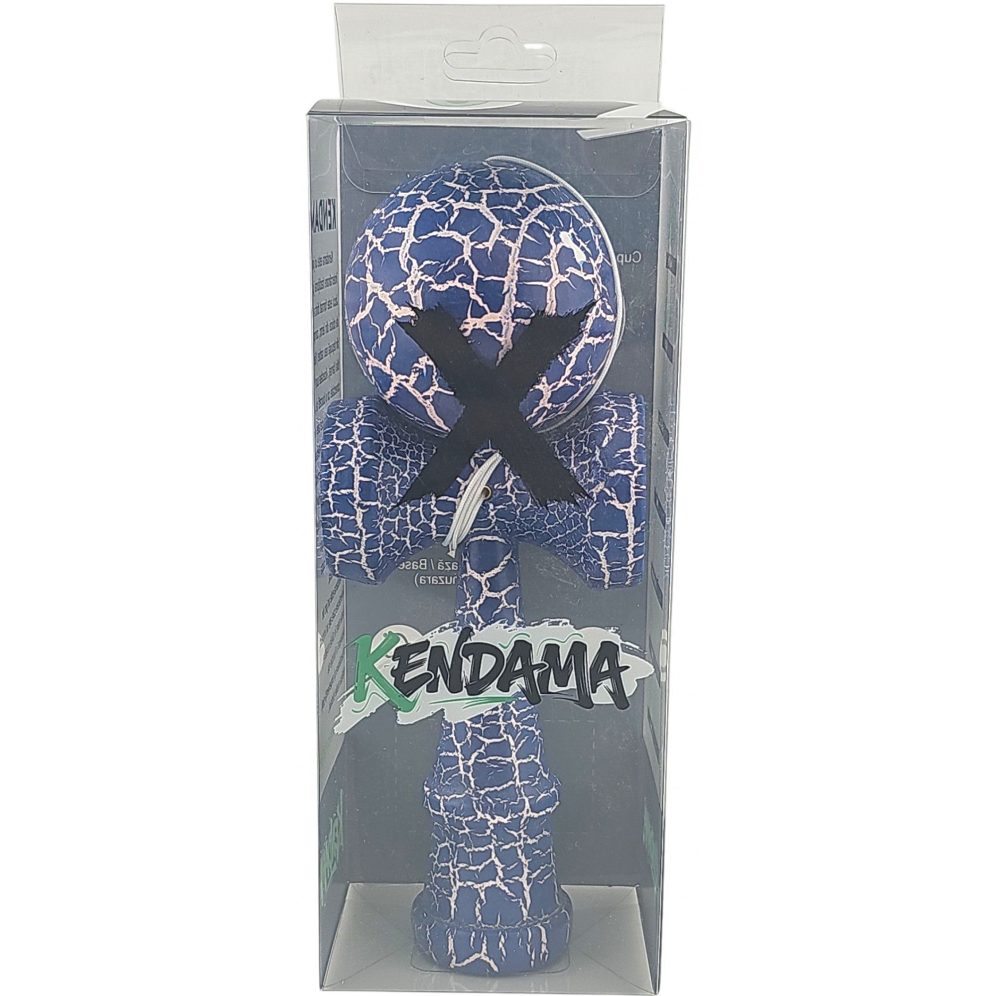 Kendama X Originala, Profesionala, Flippy, Kendama Cracked, din Lemn - 18 cm, Albastru/alb [3]