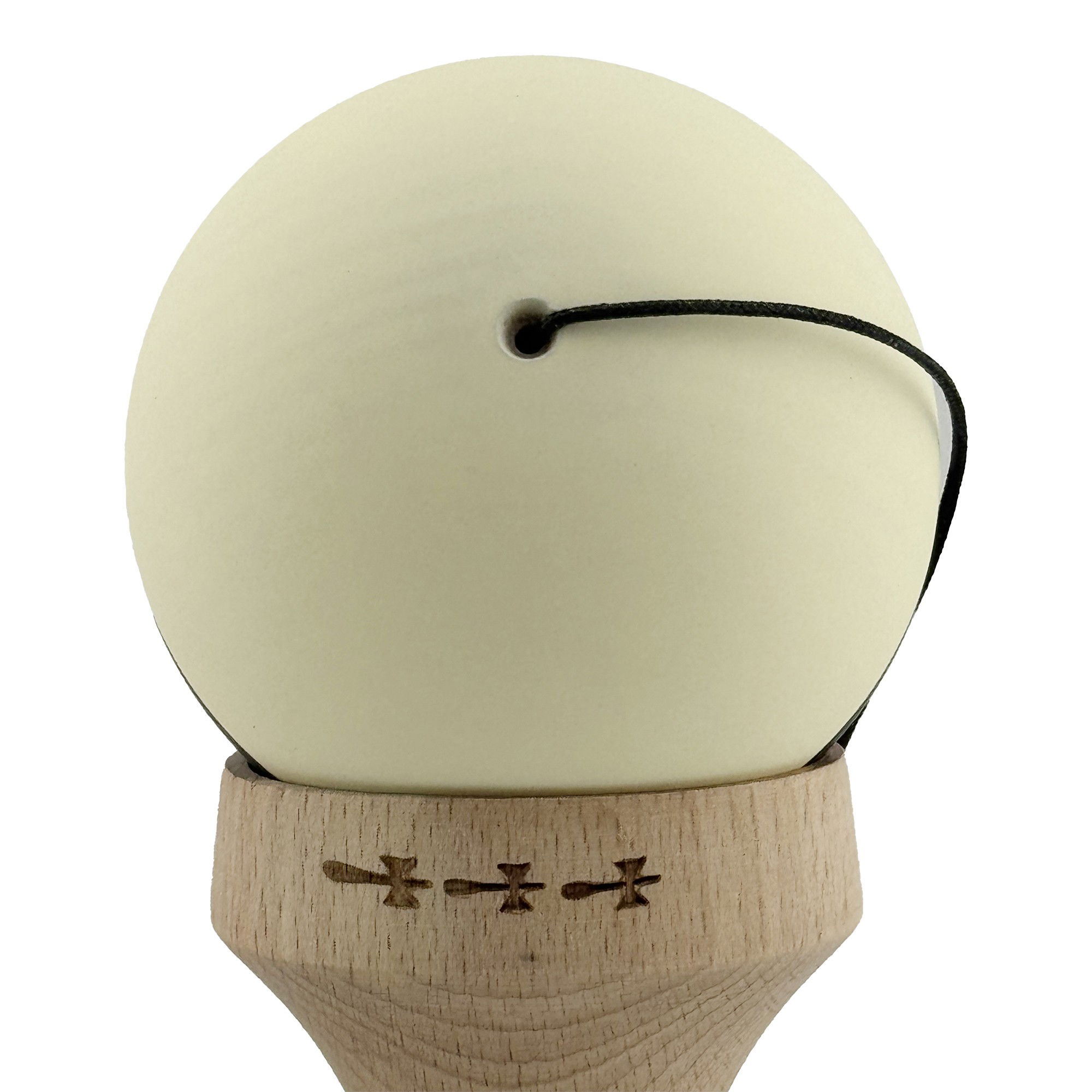 Kendama X Originala, Profesionala, Flippy, Rubber Grip, Cupe Mari KING SIZE V3, Gaura in Baza, Rulment Metalic, din lemn 18 cm, Ata 62/65 cm, Bicolor Galben/Negru [10]