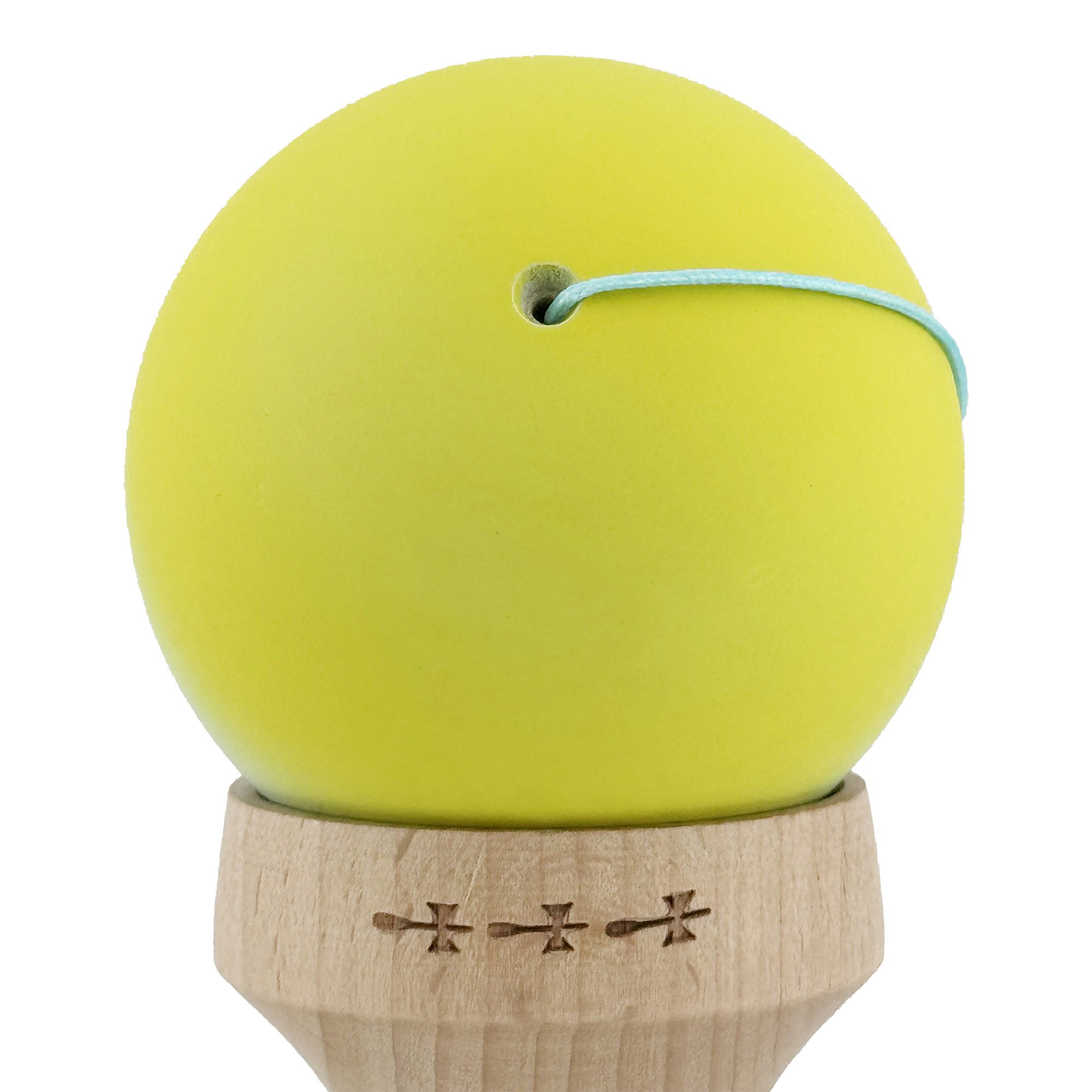 Kendama X Originala, Profesionala, Flippy, Rubber Grip, Cupe Mari KING SIZE V3, Gaura in Baza, Rulment Metalic, din lemn 18 cm, Ata 62/65 cm, Gradient Galben/Verde deschis [9]