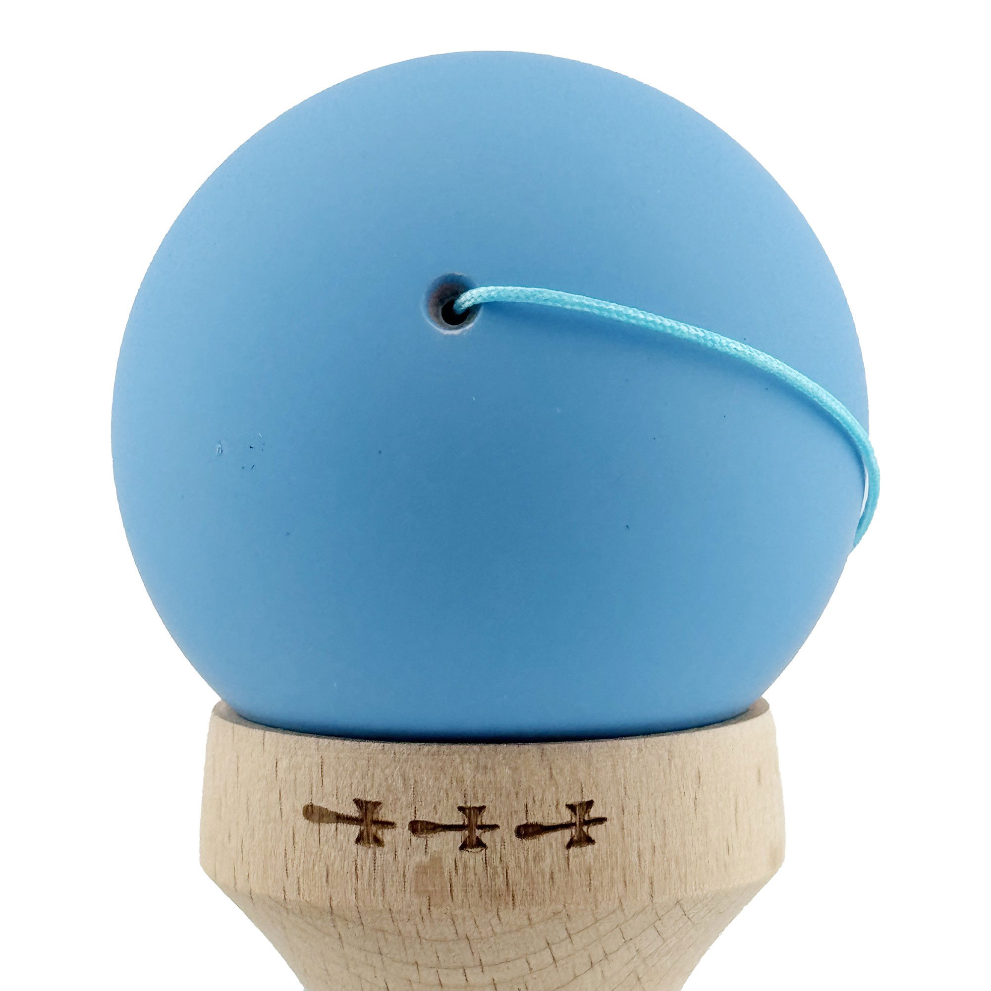 Kendama X Originala, Profesionala, Flippy, Rubber Grip, Cupe Mari KING SIZE V3, Gaura in Baza, Rulment Metalic, din lemn 18 cm, Ata 62/65 cm, Gradient Albastru/Roz [10]