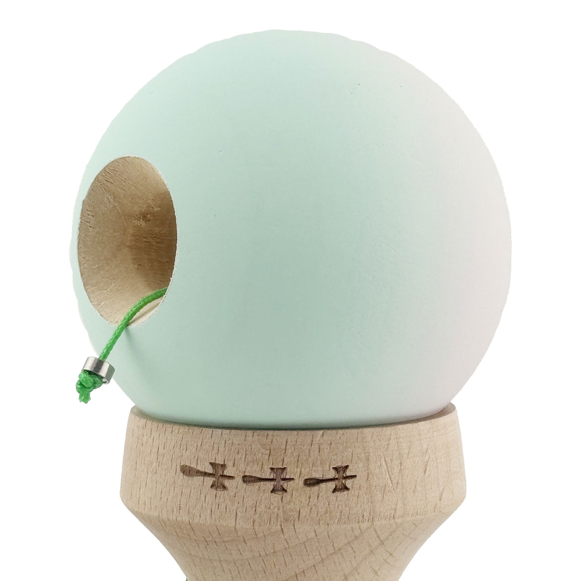 Kendama X Originala, Profesionala, Flippy, Rubber Grip, Cupe Mari KING SIZE V3, Gaura in Baza, Rulment Metalic, din lemn 18 cm, Ata 62/65 cm, Gradient Roz/Verde [6]