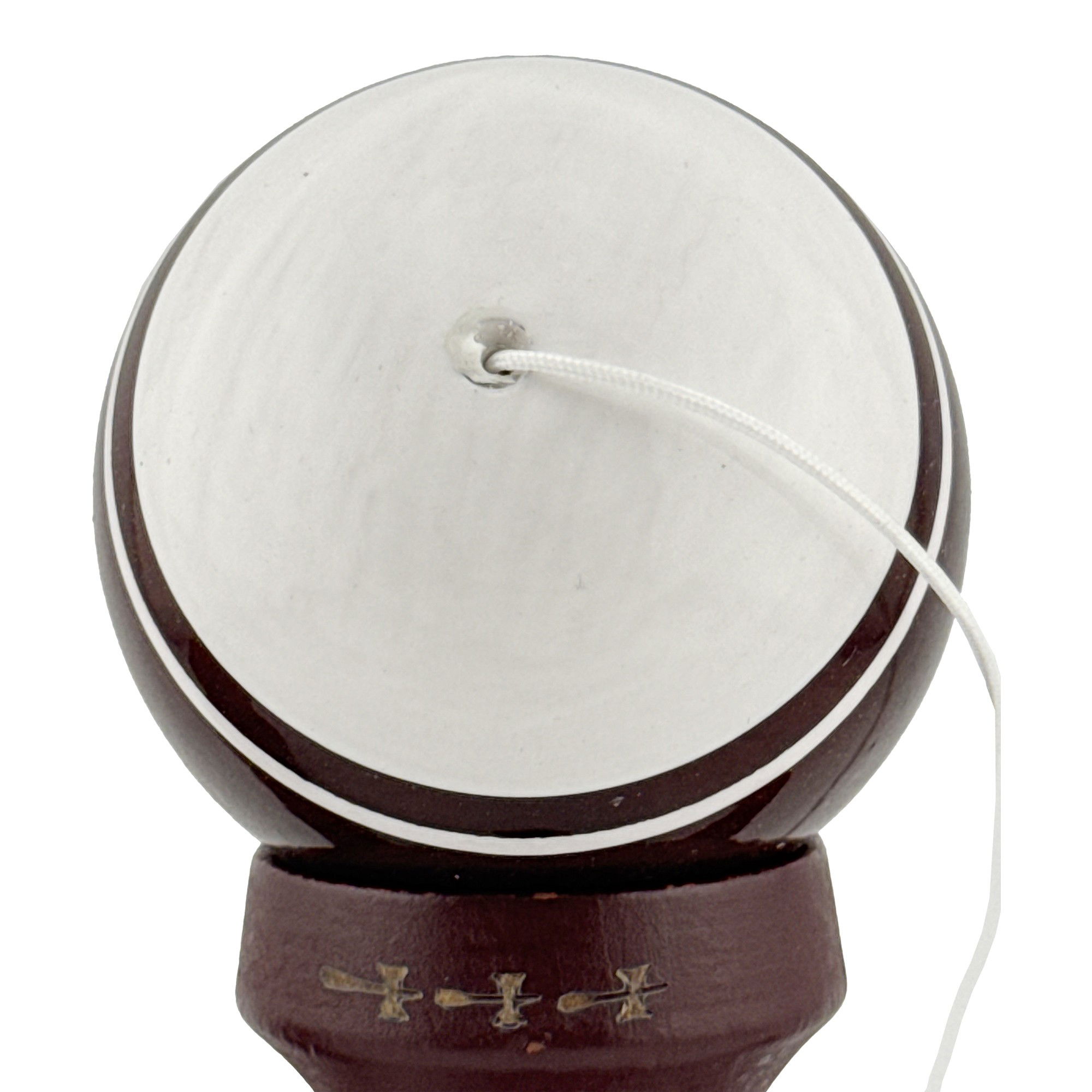 Kendama X Originala, Profesionala, Flippy, Super Sticky Legendary, Rulment Metalic cu Ata 55 cm, Alb/Maro [8]