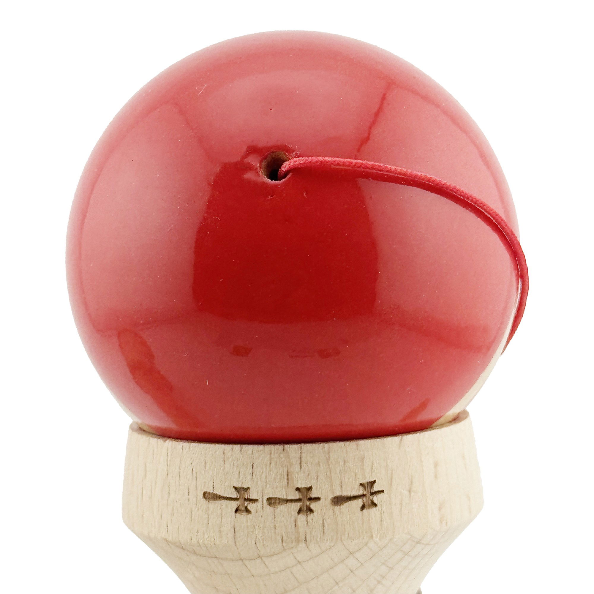 Kendama X Originala RAINBOW, Profesionala, Flippy, Cupe Mari KING SIZE V3, Super Sticky, Gaura in Baza, Rulment Metalic, din lemn 18 cm, Ata 62/65 cm, Rosu/Maro [9]