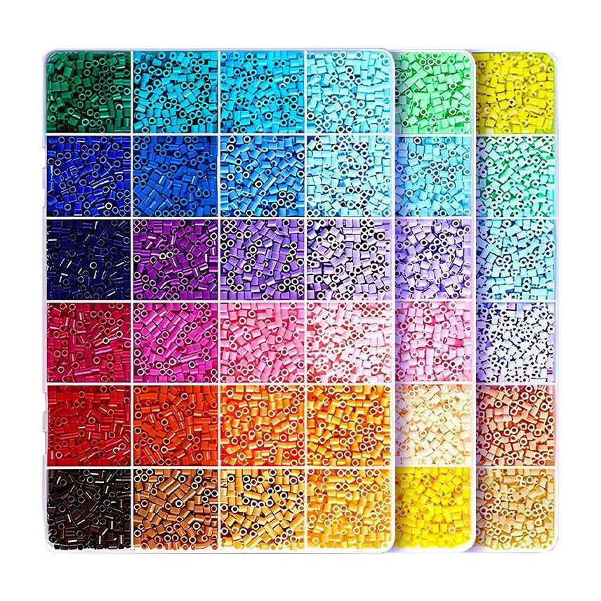 50 - 100 LEI - Kit de Margele Perle, Flippy, Set DIY 3D din 72 de Culori, 6000 de piese, Instrumente pentru Margele Incluse, 2.6 mm in cutie, Multicolor
