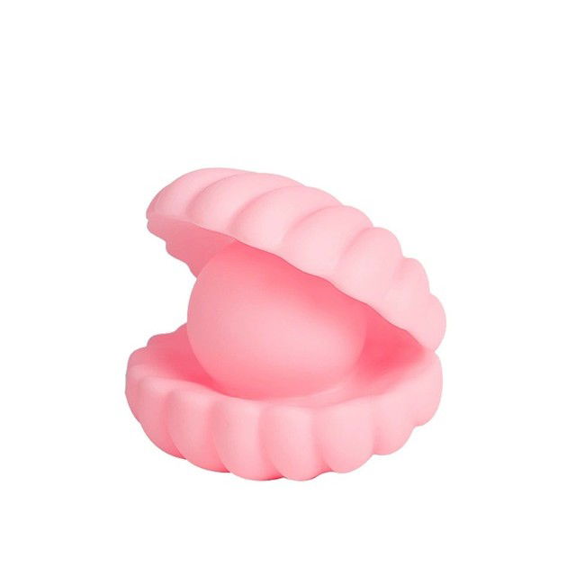 Lampa de Veghe, Flippy, Model Scoica cu Perla, Lumina Calda, 10 x 8.5 cm, Led, Baterii Incluse 3 x LR44, Roz [6]