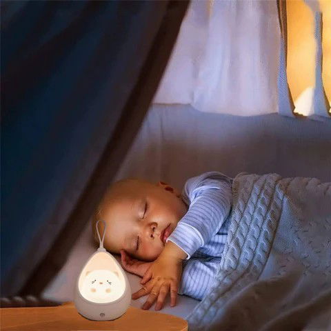 Lampa de Veghe, Flippy, Portabila, cu 2 Moduri de Functionare, Silicon Non-Toxic, Reincarcabila USB, Senzor Miscare, Model Pisica, Alb [5]