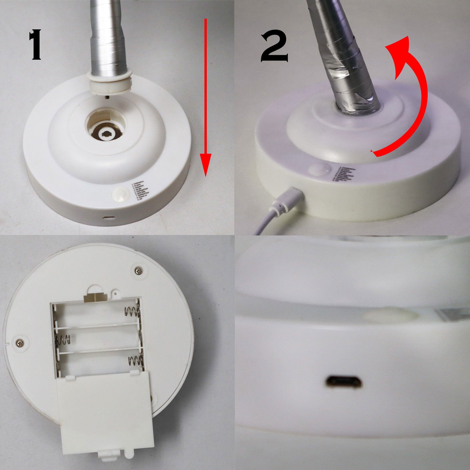 Lampa de veghe LED cu baterii si USB, Flippy, Model Copac din cupru, Alb cald [9]