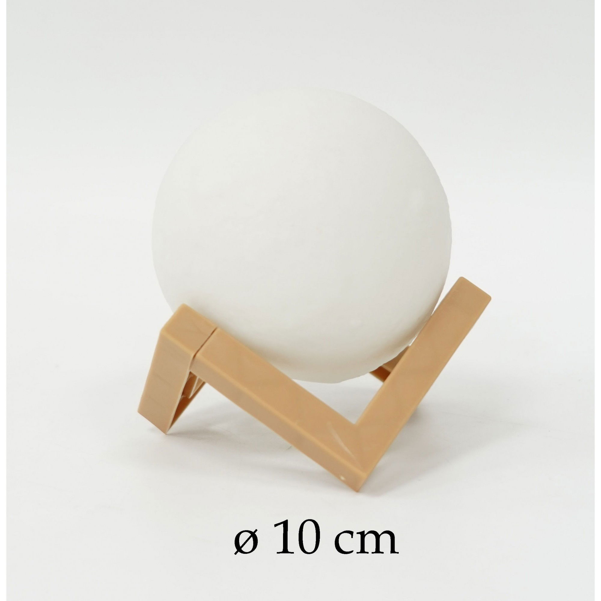 Lampa de veghe luna 3D Moon Light, lumina LED alb cald, alimentare baterii, fara acumulator, stand din plastic inclus, ø 10 cm, Flippy [7]