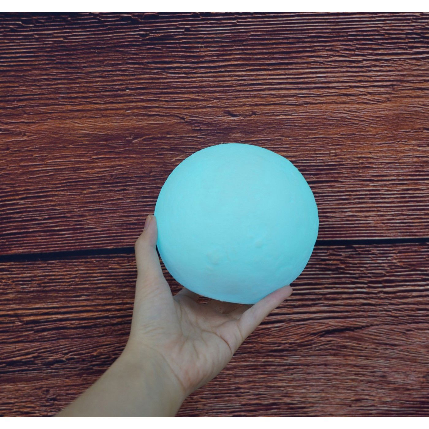 Lampa de veghe luna 3D Moon Light, lumina multicolora LED, 7 culori, schimbare culoare prin atingere, alimentare baterii, fara acumulator, stand din plastic inclus, 12 cm, Flippy [9]