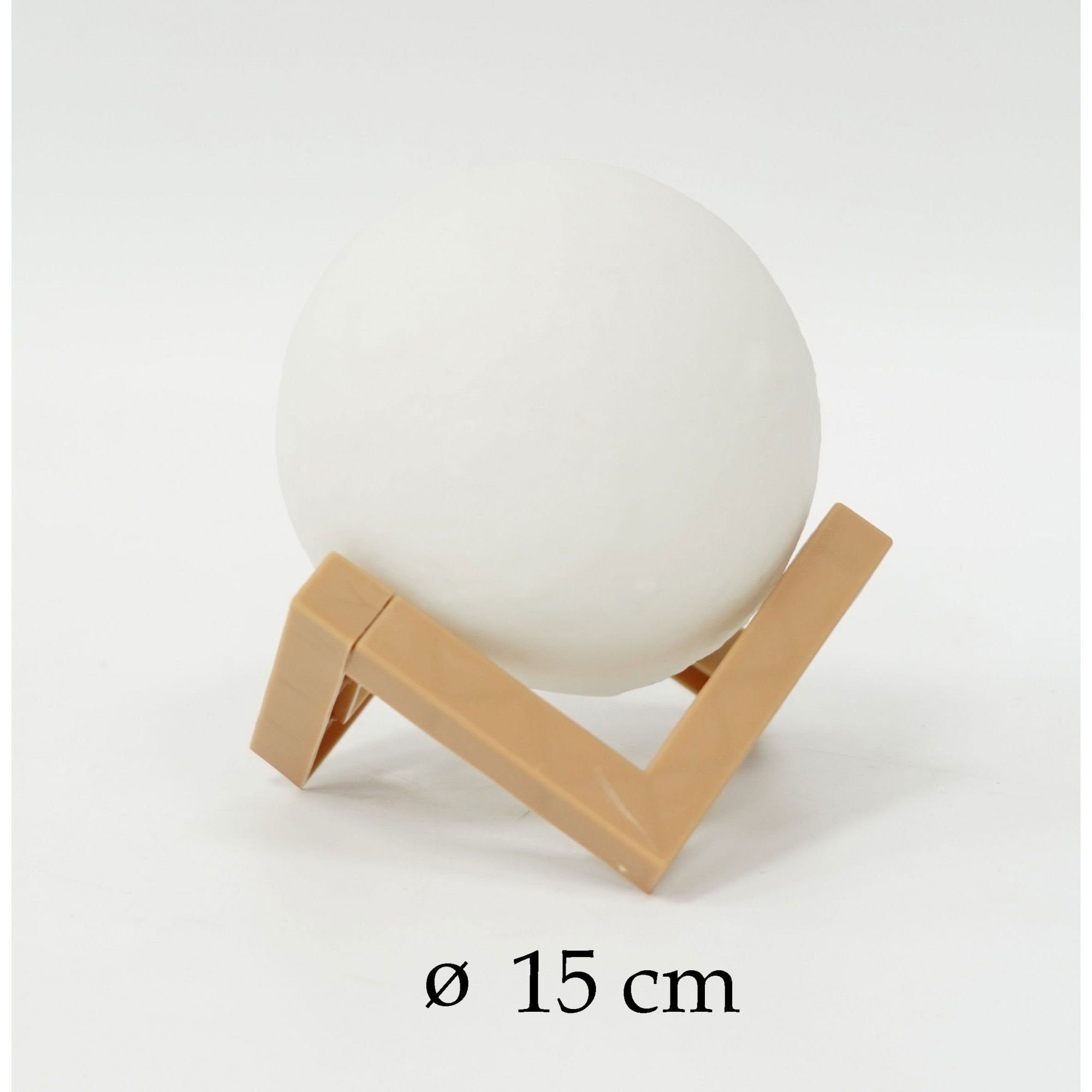 Lampi de veghe - Lampa de veghe luna, culori, lumina LED alb cald, alimentare baterii, stand din plastic, 15 cm, Flippy