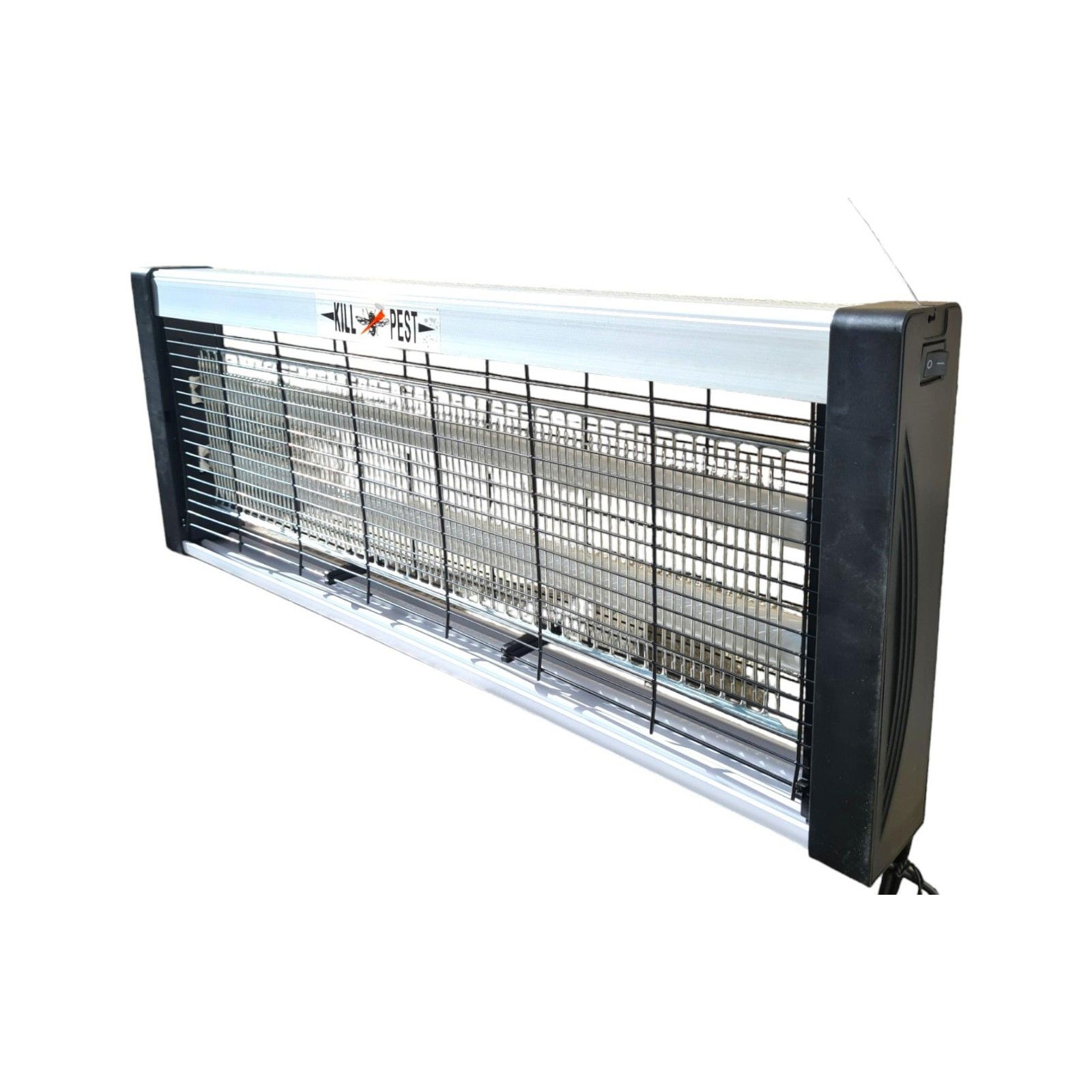 Pentru casa - Lampa Electrica UV Anti Insecte, Flippy, Lumina Neon, 2 tuburi cu putere de 40W, Suspensie Perete, Carcasa din Plastic Metalica, 64 x 25 x 6 cm Alb Negru