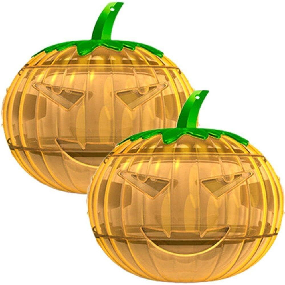 Articole pentru Gradina si Bricolaj - Set 2 Capcane pentru Insecte, Flippy, Forma de Dovleac, 12x9.2x12.2 cm, din ABS, Portocaliu