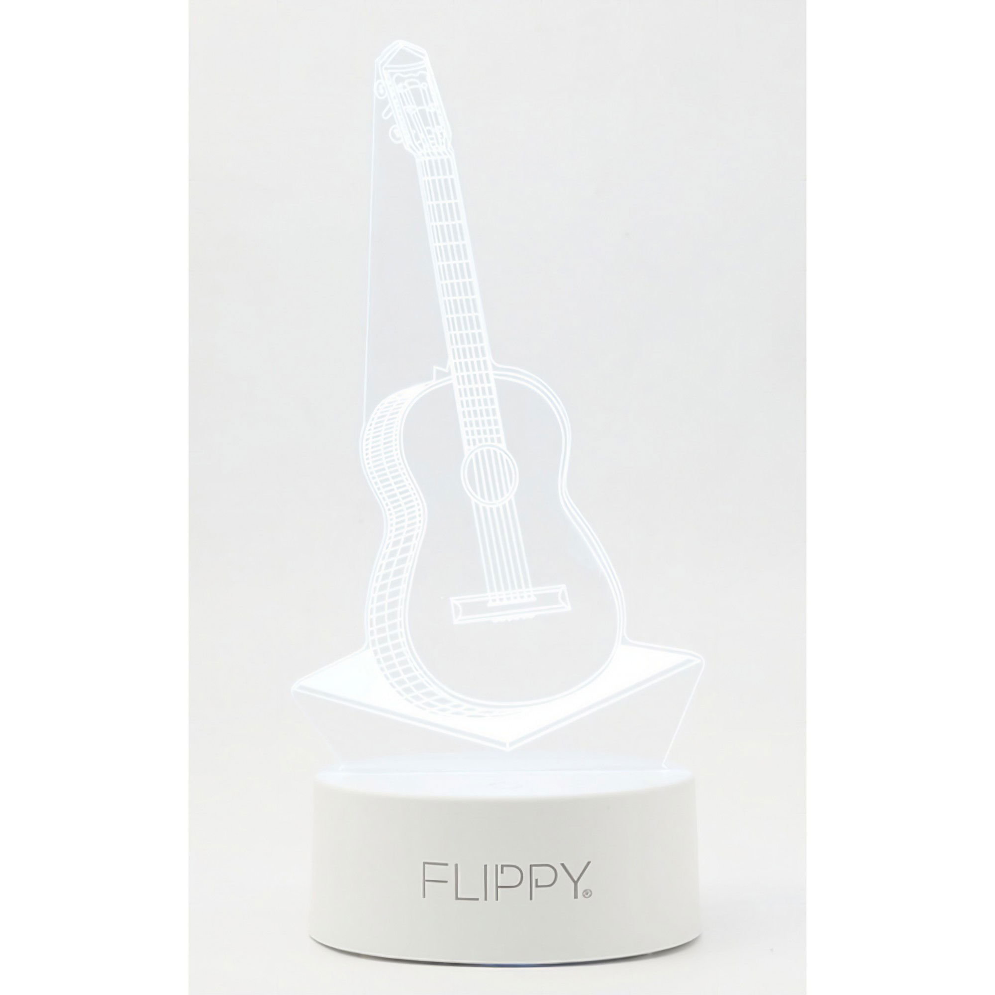 Lampa LED decorativa, Flippy, 3D, Chitara, din material acril si lumina multicolora, alb [6]