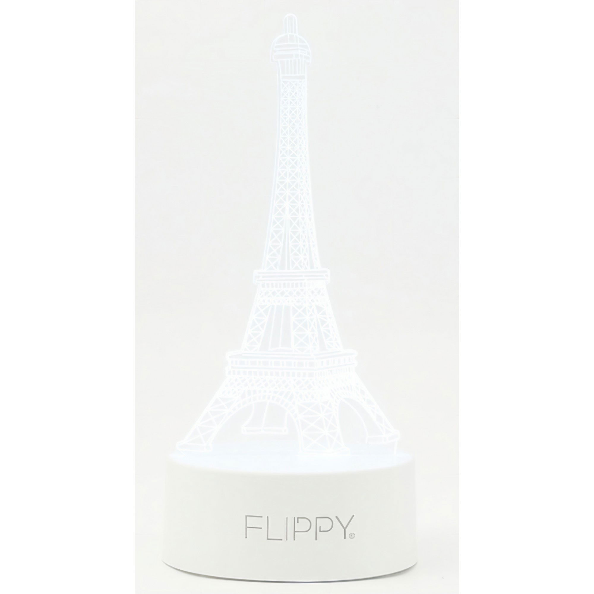 Lampa LED decorativa, Flippy, 3D, Turnul Eiffel, din material acril si lumina multicolora, alb [6]