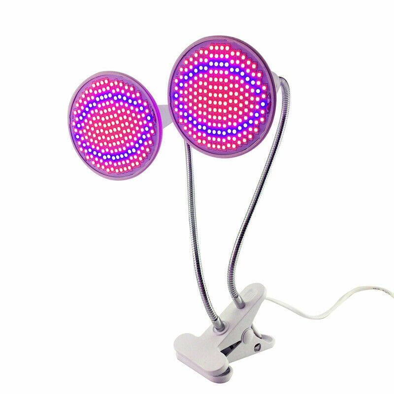 Articole pentru Gradina si Bricolaj - Lampa pentru cresterea plantelor de interior, Flippy, cap dublu, nu emana caldura, 290 leduri, 2 culori , prindere cu clips, 46x11.5x9.2 cm