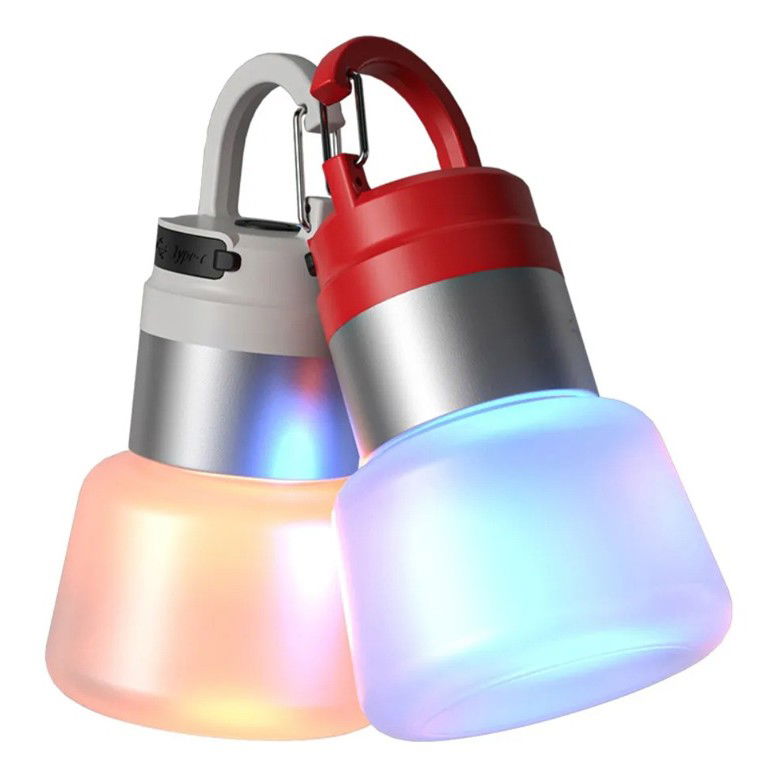 Lampa Portabila, Flippy, de Voiaj/Camping, Incarcare USB, IPX5, LED RGB, din ABS, 300 mAh, 10 x 5.5 x 5.5 cm, Galben [5]