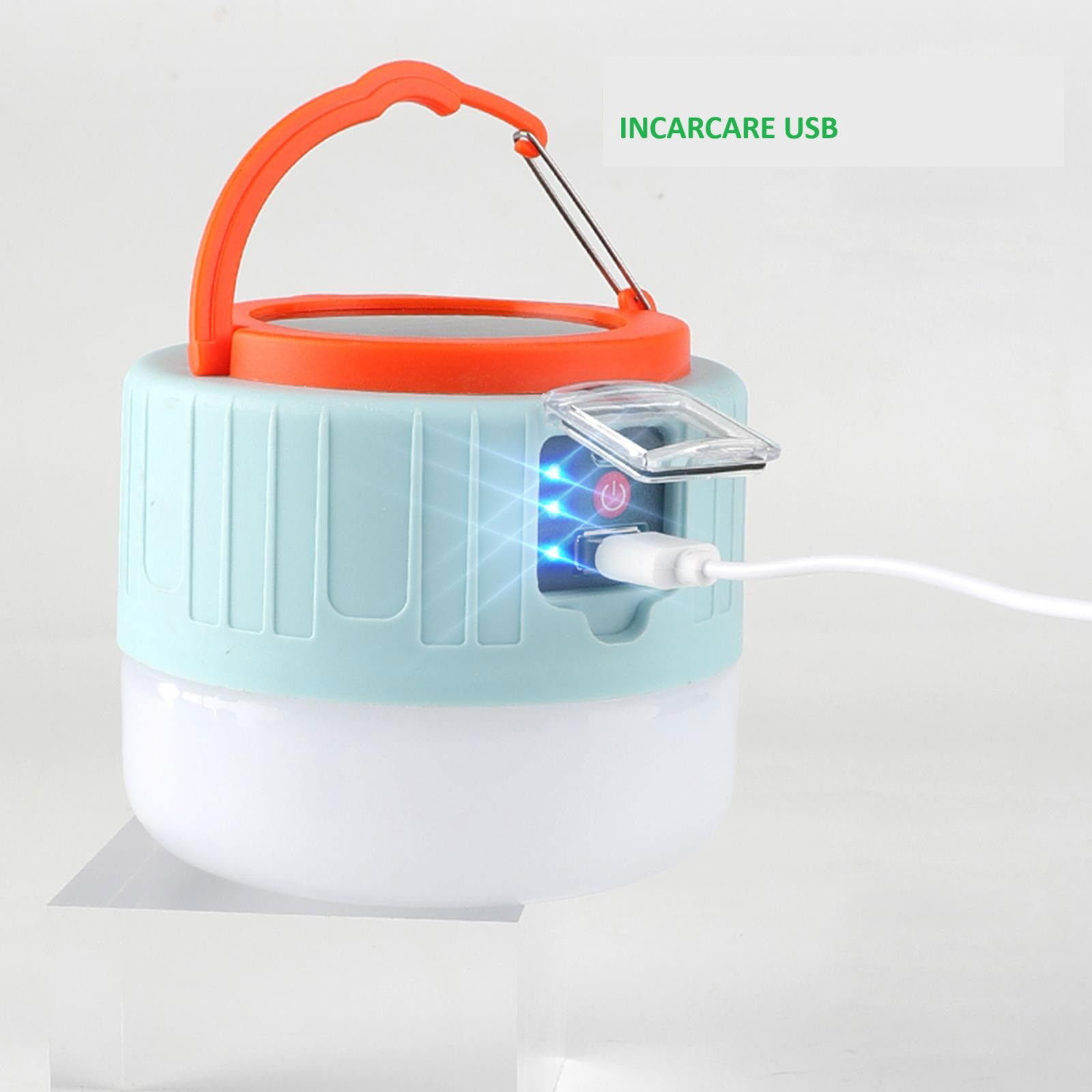 Lampa Portabila, Flippy, Incarcare Solara + USB, Afisaj Inteligent al Bateriei, Raza de Actiune 32 mp, 6x9x11 cm, 3 Moduri, Alb [5]