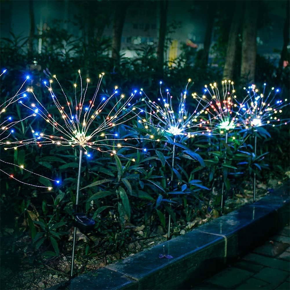 Lampa Solara, Flippy, Decor Gradina, Model Fireworks/Artificii, din Sarma de Cupru, 120 LED-uri, 55W, 90 cm, Multicolor [3]