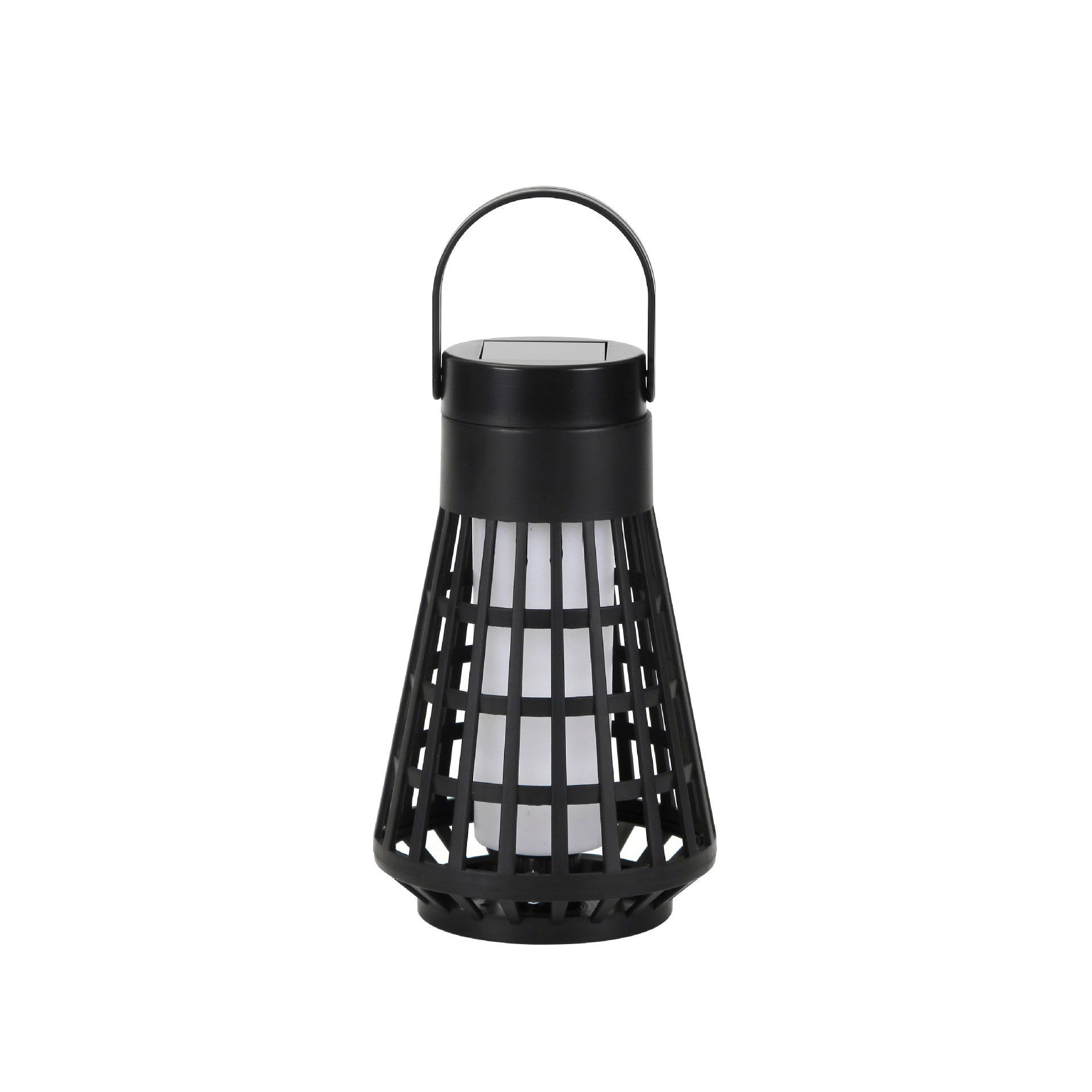 Lampa Solara pentru Gradina, Flippy, Reincarcabila de la Soare, Model Felinar, Portabila cu Picior, Lumina Calda, 12 cm, Negru [1]
