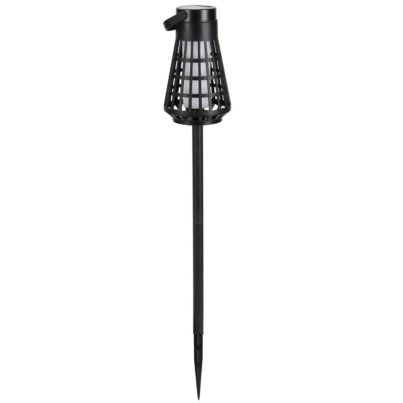 Lampa Solara pentru Gradina, Flippy, Reincarcabila de la Soare, Model Felinar, Portabila cu Picior, Lumina Calda, 12 cm, Negru [4]