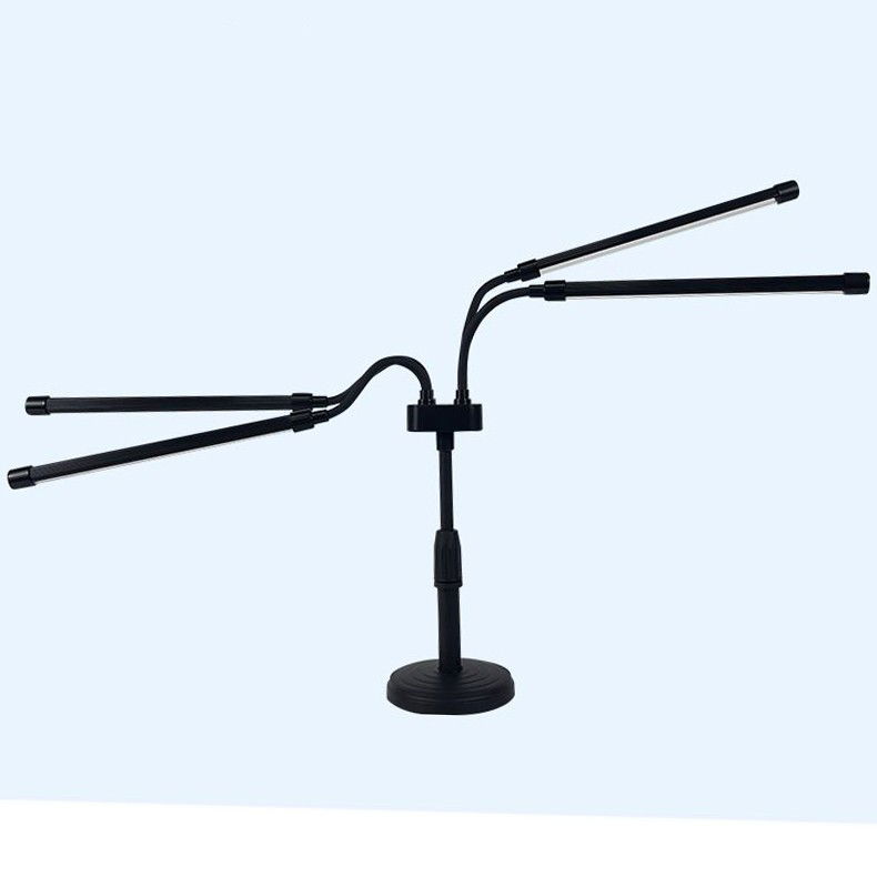 Lampa UV pentru cresterea plantelor, Flippy, conectare la retea, 20W, 4 capete, 72 LED-uri, ajustabila pana la 66.5 cm, Lumina Alb Mov  [3]