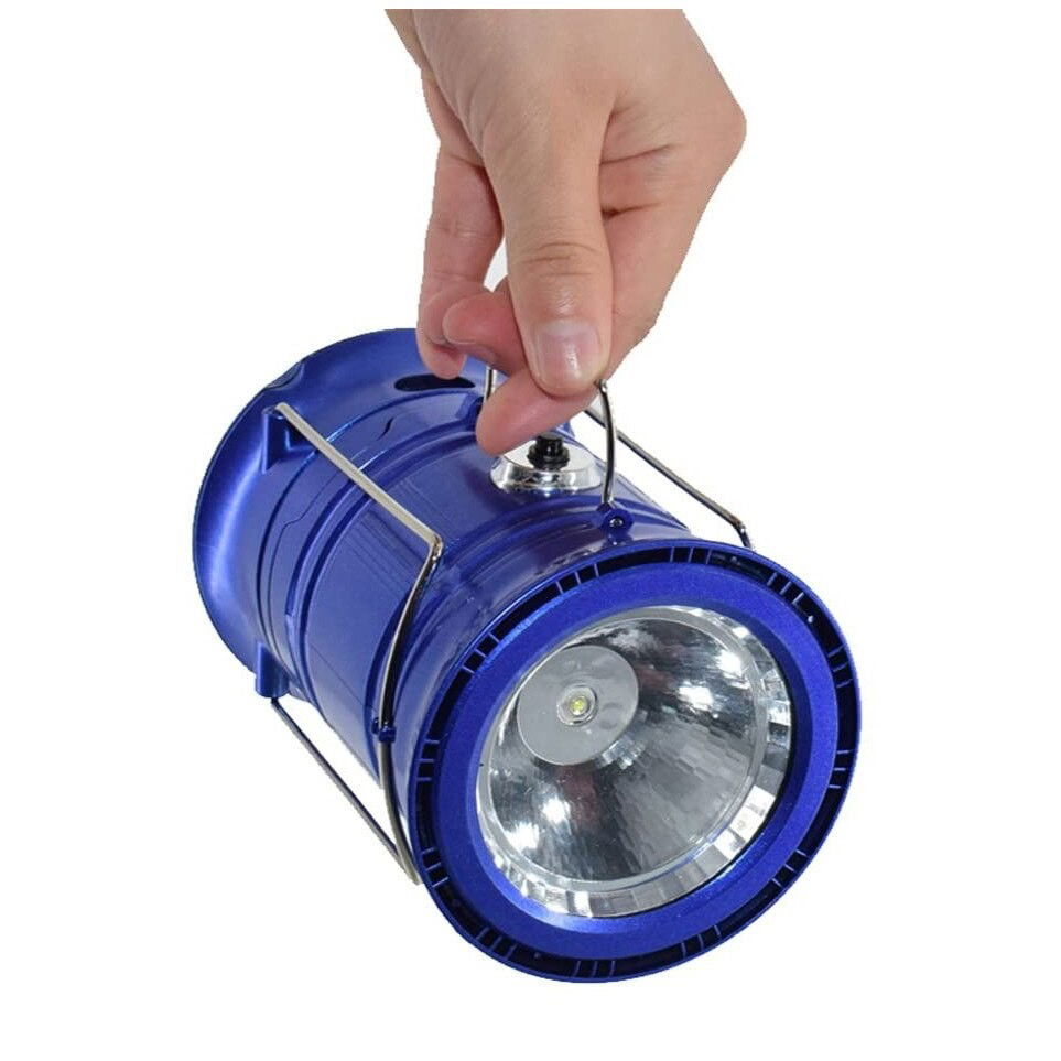 Lanternă pliabilă de camping Magic cool cu ​​lampă disc și USB Flippy, Lanterna, Felinar, Acumulator 1200 mAh, reincarcabila, 6 LED + 1 W + 3C culori, Albastru [3]