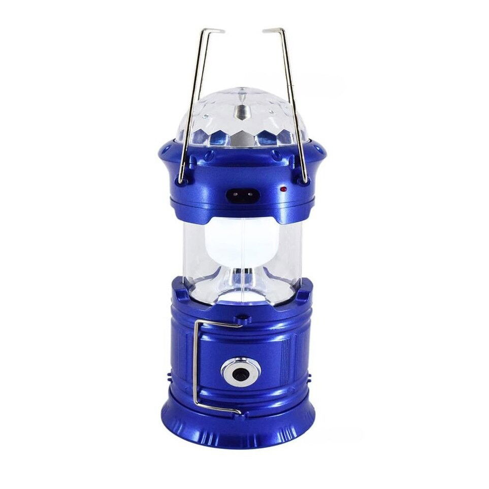 Lanternă pliabilă de camping Magic cool cu ​​lampă disc și USB Flippy, Lanterna, Felinar, Acumulator 1200 mAh, reincarcabila, 6 LED + 1 W + 3C culori, Albastru [1]