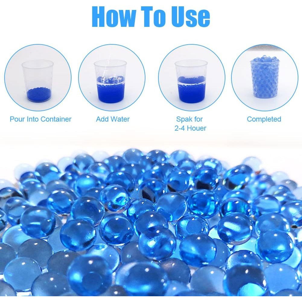 Munitie, Flippy, 20.000 Bile Gel pentru pistoale de jucarie Gel Blaster 10.5x8 mm, Albastru [5]