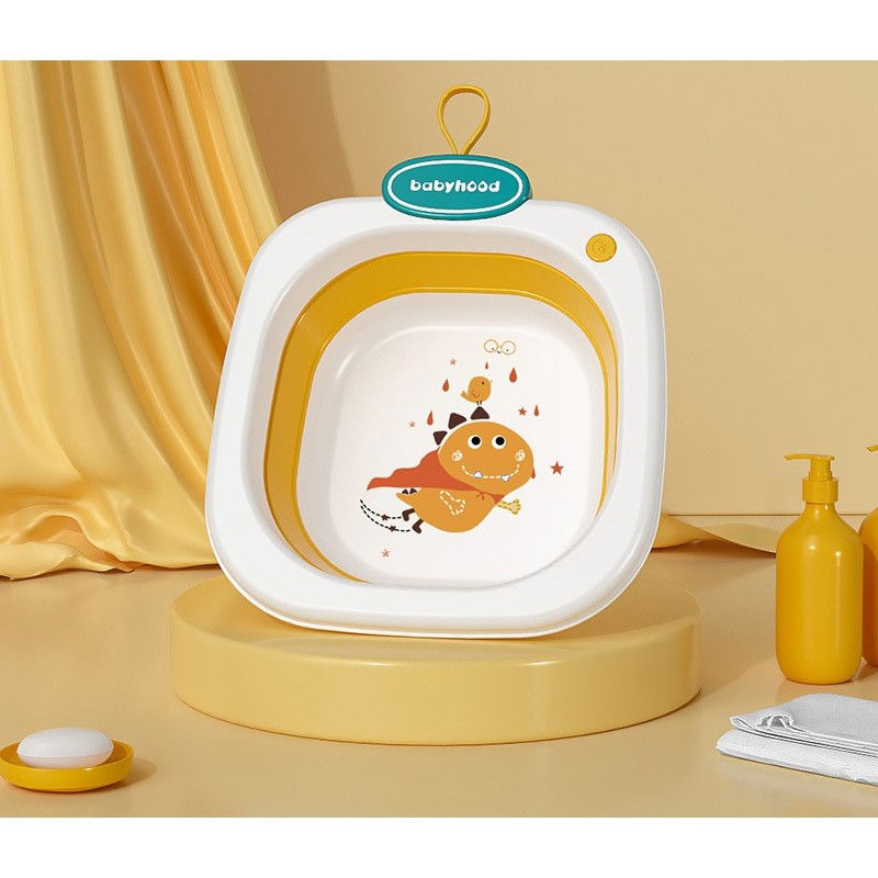 Lavoar Pliabil, Flippy, pentru Copii 1-8 Ani, Model Animat, din PP+TPE, 32x29x10 cm, Portocaliu [3]