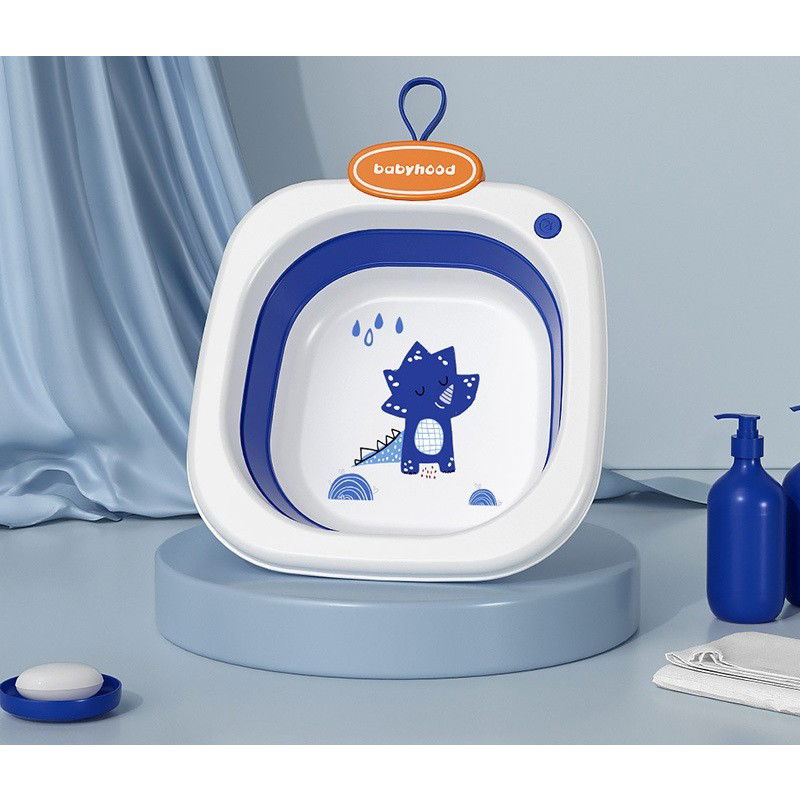 Lavoar Pliabil, Flippy, pentru Copii 1-8 Ani, Model Animat, din PP+TPE, 32x29x10 cm, Albastru [3]