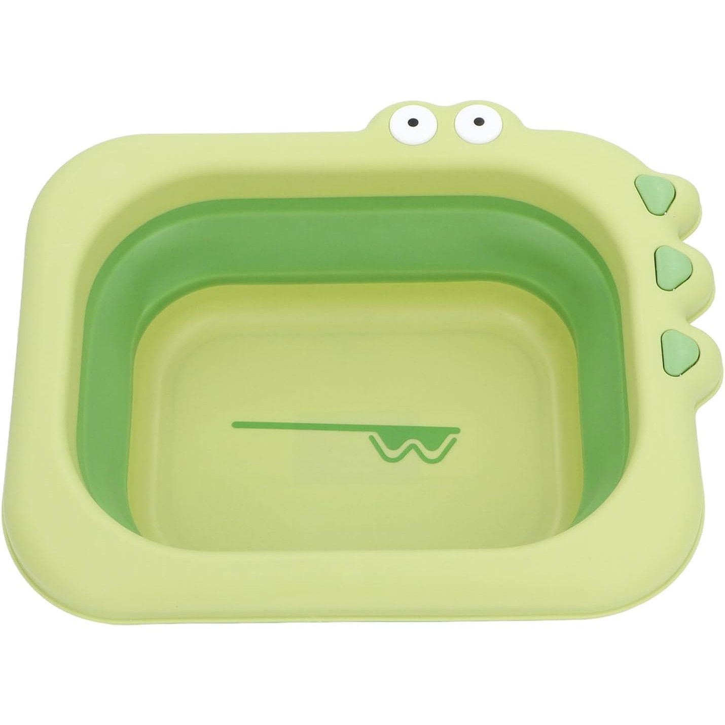 Lavoar Pliabil, Flippy, pentru Copii, din PP/TPE, Portabil, Model Crocodil, 30x24.5x9 cm, Verde [3]