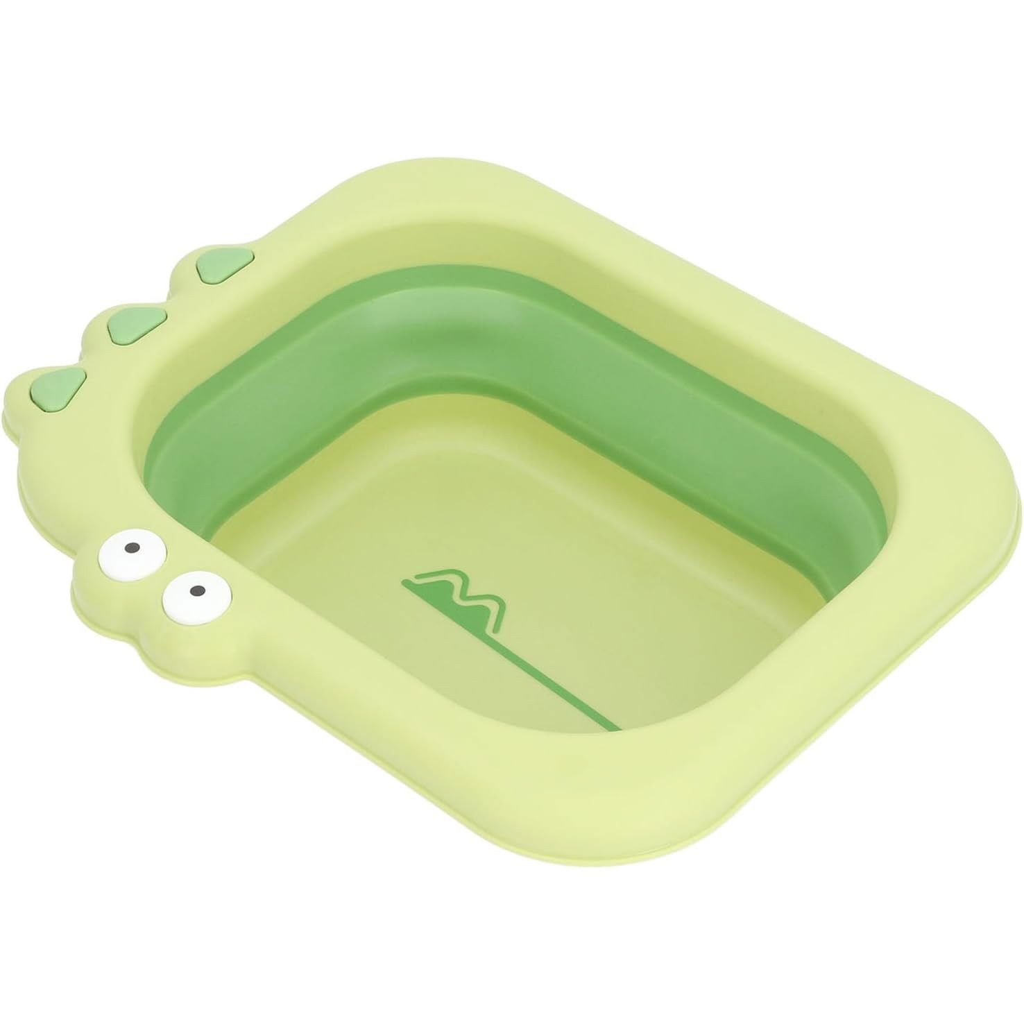 Lavoar Pliabil, Flippy, pentru Copii, din PP/TPE, Portabil, Model Crocodil, 30x24.5x9 cm, Verde [5]