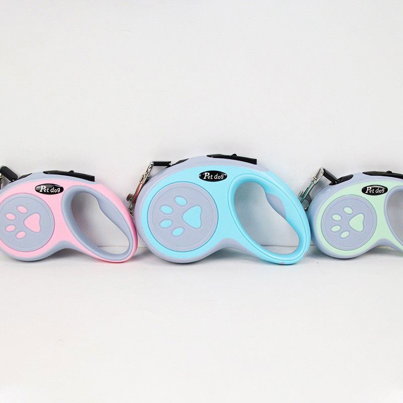 Lesa Automata Retractabila, Flippy, pentru Caini, 3m, 20 kg, ABS, Gri/Bleu, 8x12x4 cm [6]