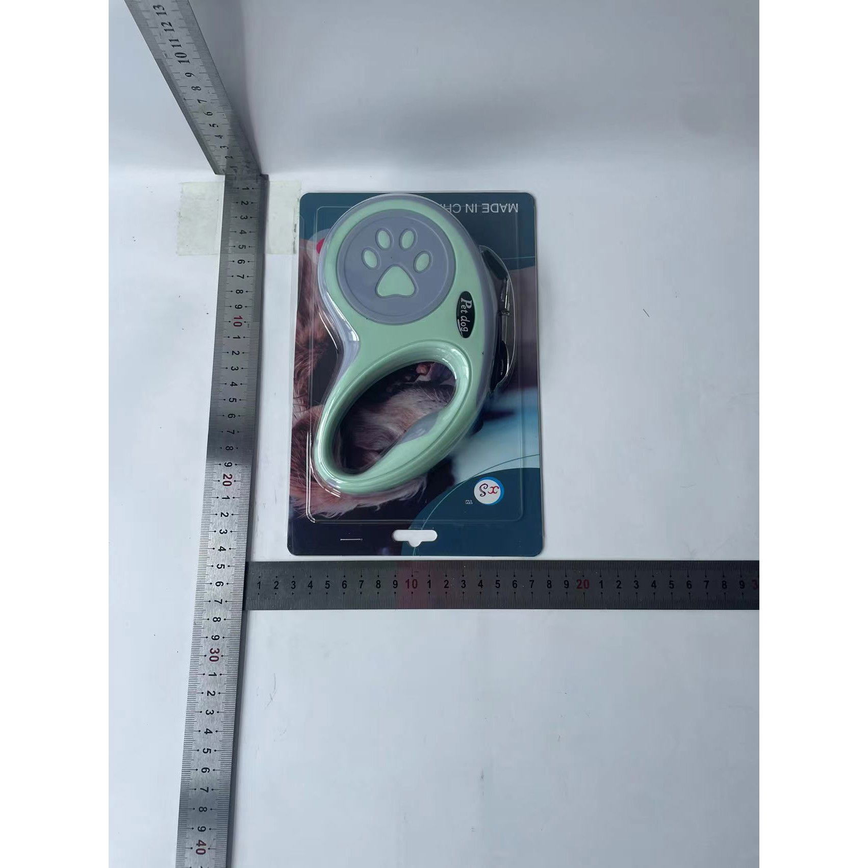 Lesa Automata Retractabila, Flippy, pentru Caini, 5 m, 20 kg, ABS, Verde/Bleu, 8x12x4 cm [6]