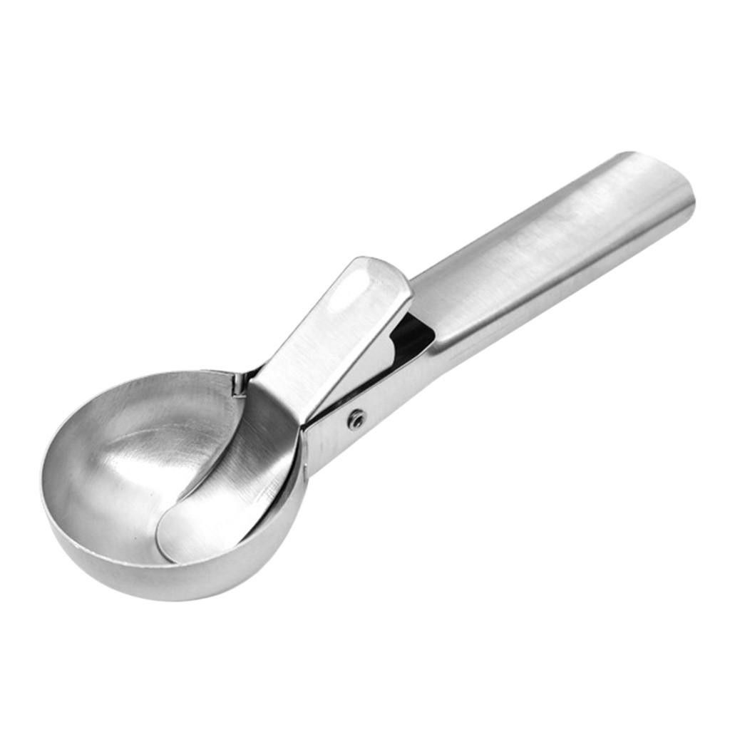 Ustensile pentru Bucătărie - Lingura dozatoare inghetata Flippy, Cool Serving, inox, gri