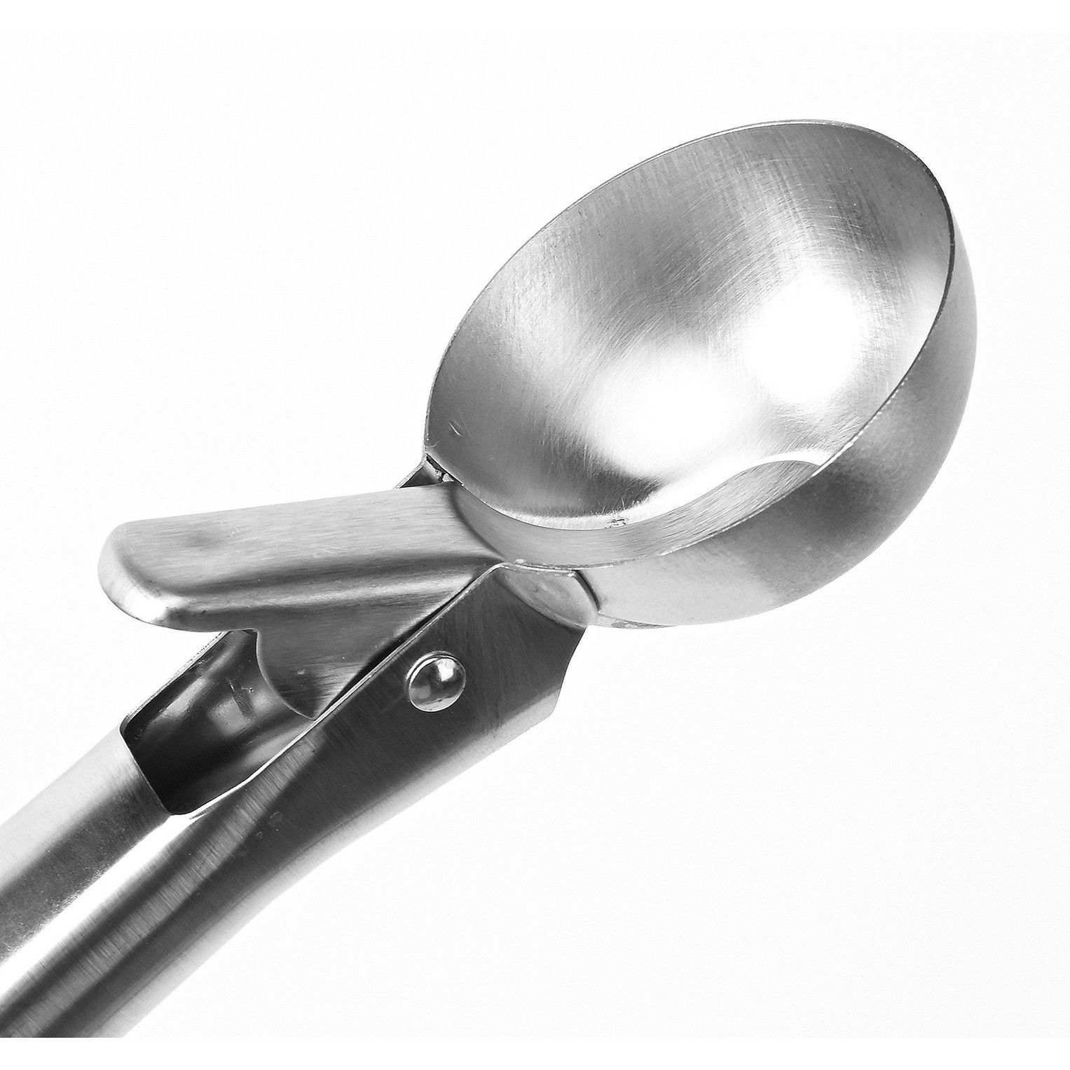 Ustensile pentru Bucătărie - Lingura dozatoare inghetata Flippy, Cool Serving, inox, gri