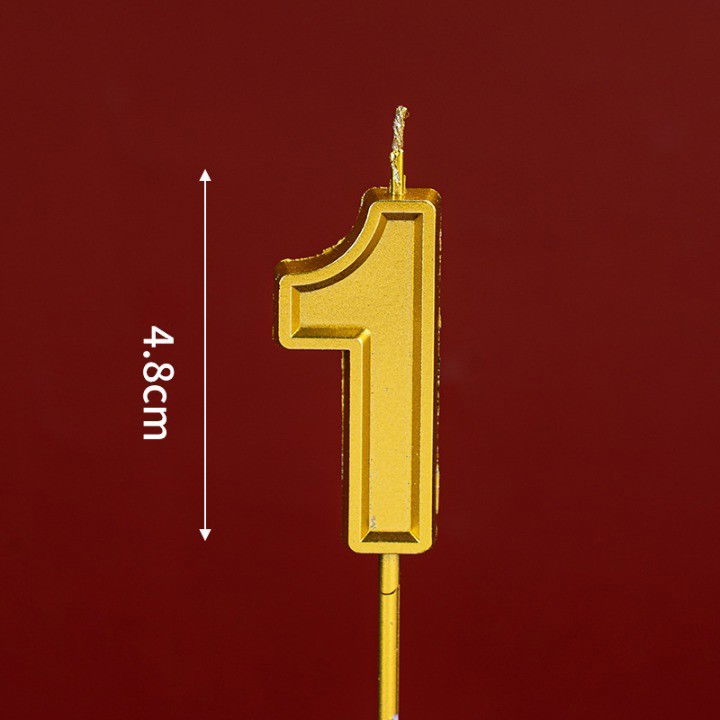 0 - 10 LEI - Lumanare pentru Tort Cifra 1, Flippy, 4.8 cm, Aniversare, Aurie