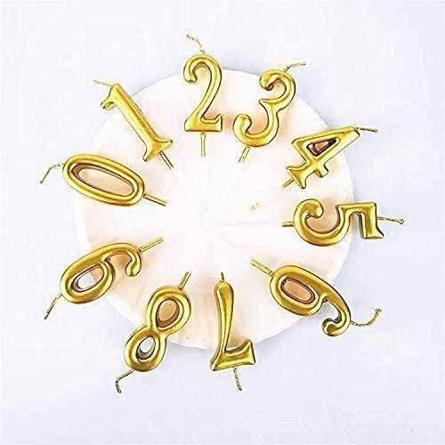 Lumanare de Tort, Flippy, Model Cifra 1, Party, 4.5 x 2.5 cm, din Parafina, Auriu [5]