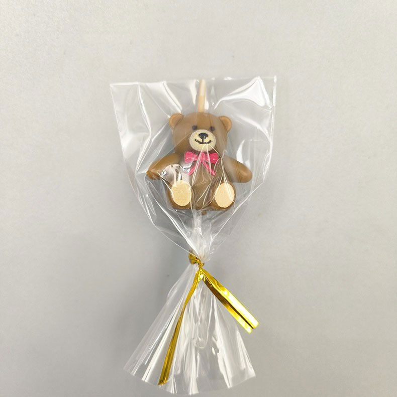 Lumanare de Tort, Flippy, Model Ursulet, Party, 8 x 3.2 cm, Maro [4]