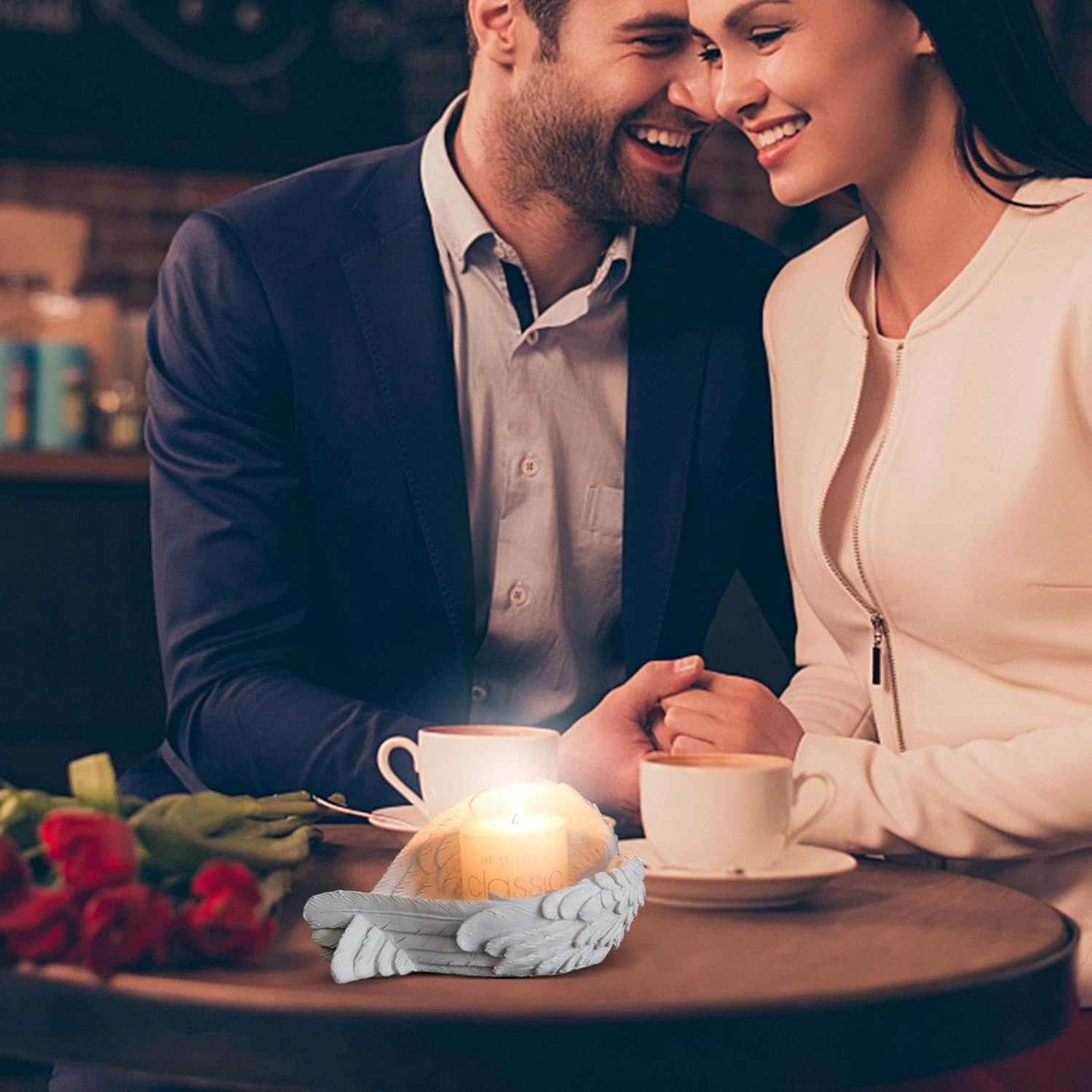 Lumanare Decorativa, Flippy, din Parafina, Cilindrica, Fara Fum si Fara Parfum, 7 x 7 cm, 260 g, Ardere 36h, Ivory Alb [4]