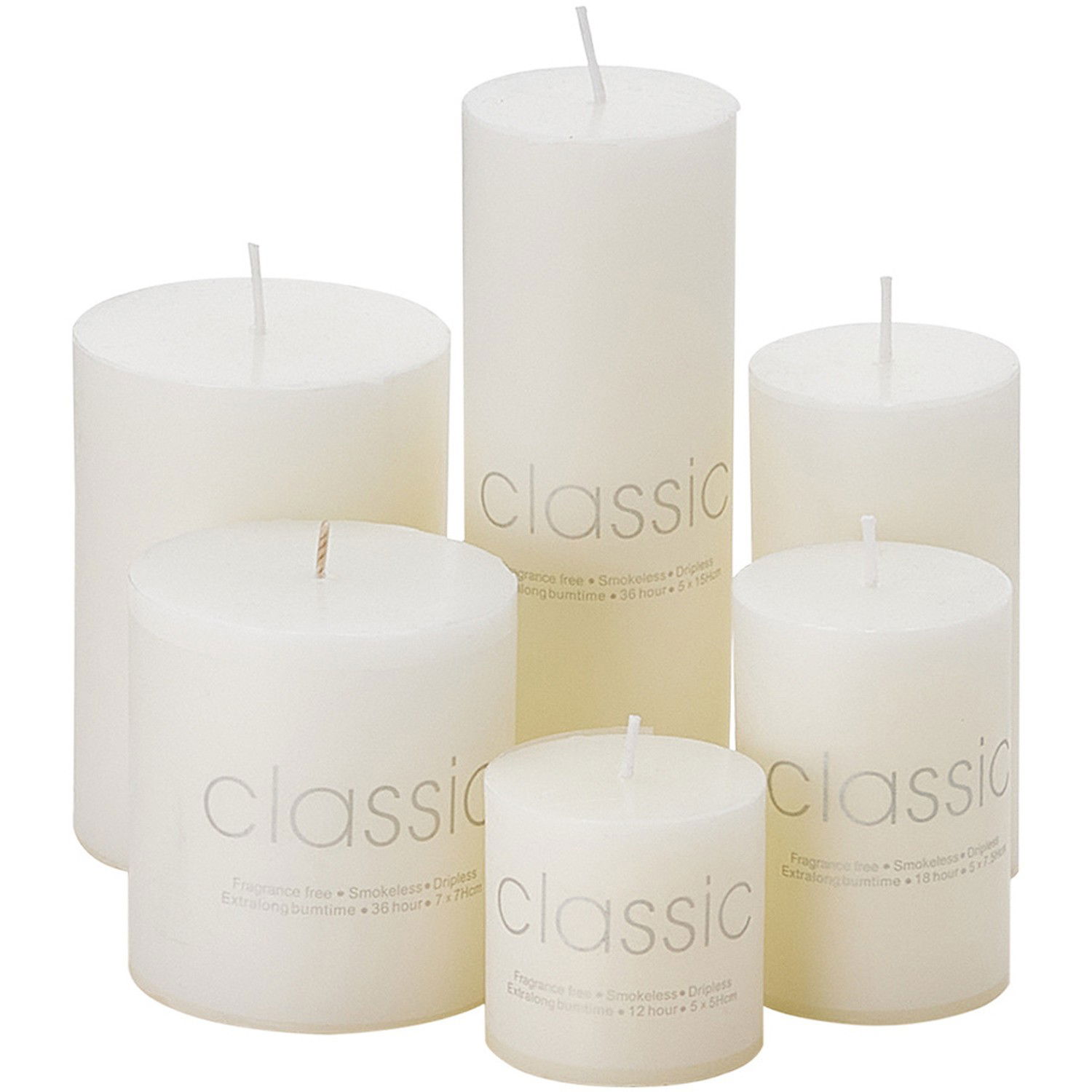 Lumanare Decorativa, Flippy, din Parafina, Cilindrica, Fara Fum si Fara Parfum, 7 x 7 cm, 260 g, Ardere 36h, Ivory Alb [5]