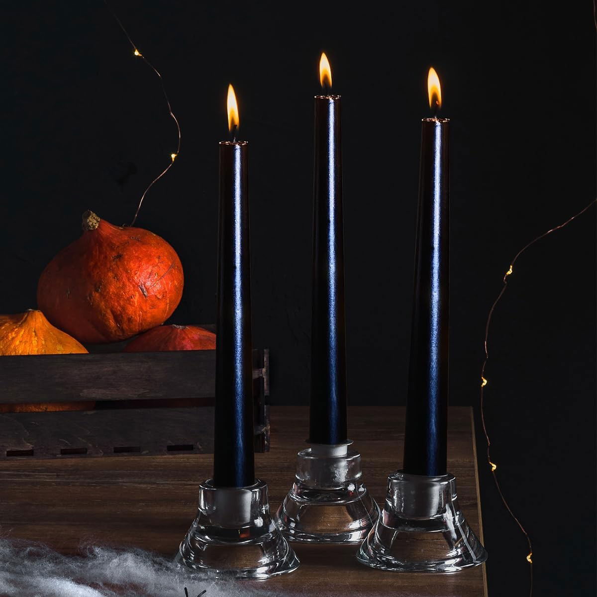 Lumanare Decorativa, Flippy, pentru Masa, 25 cm, din Parafina, fara Fum, Ardere 7.5h, Negru [3]