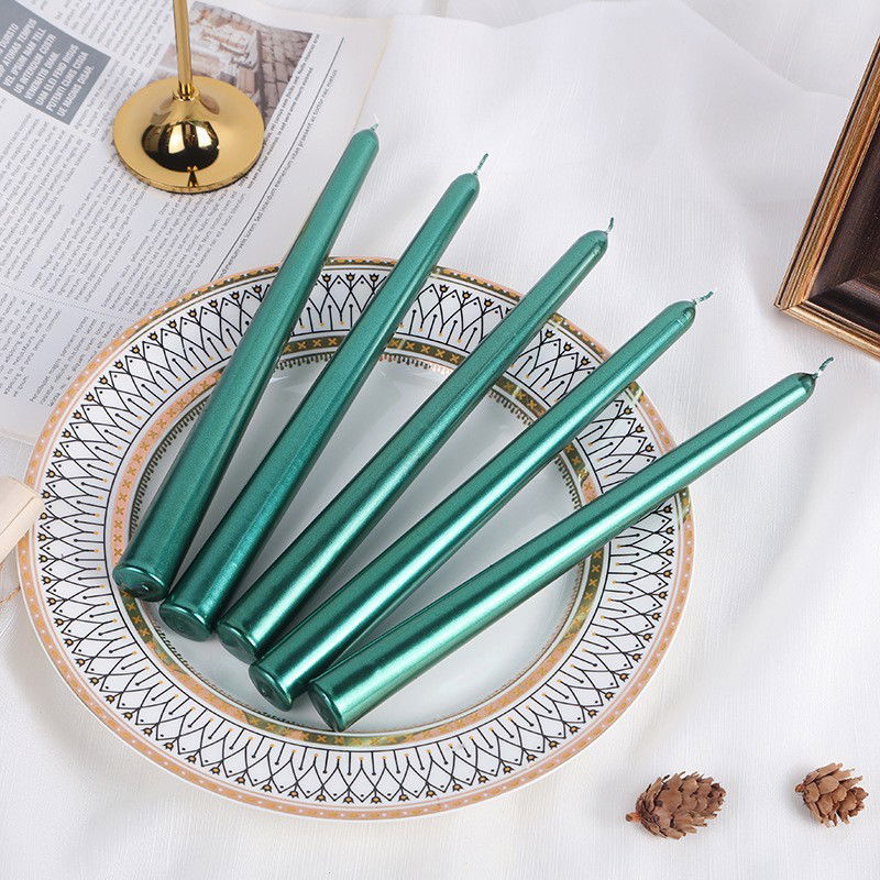 Lumanare Decorativa, Flippy, pentru Masa, 25 cm, din Parafina, fara Fum, Ardere 7.5h, Verde [6]