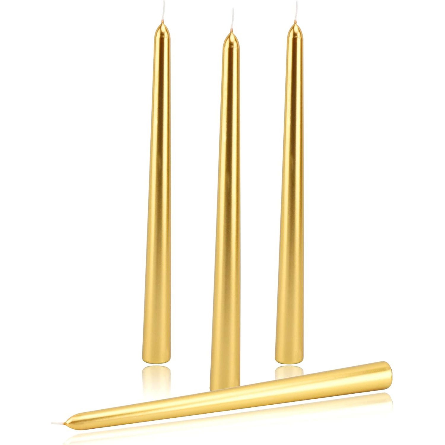 Lumanari - Lumanare Decorativa, Flippy, pentru Masa, 25 cm, din Parafina, fara Fum, Ardere 7.5h, Auriu