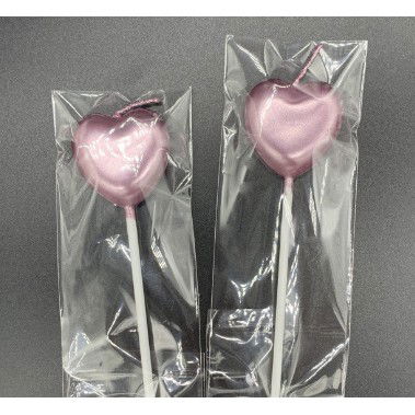 Lumanare de Tort, Flippy, Model Inima, Party, 8.5 x 3 cm, Roz Gold [7]