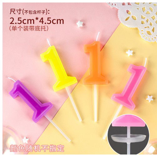 0 - 10 LEI - Lumanare Tort, cifra 1, Flippy, Culoare Random