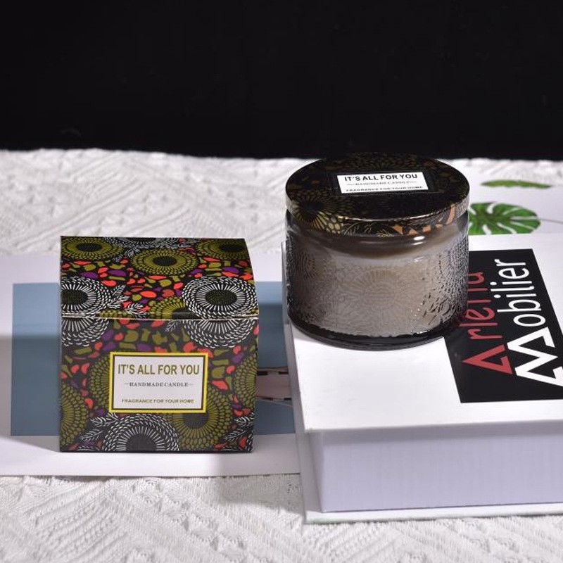 Lumanari - Lumanare Parfumata, Flippy, Model Borcan, Gri, Aroma de Lemn de Santal