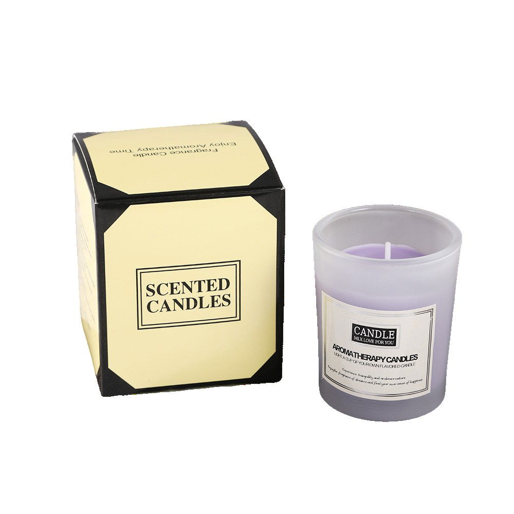 Pentru casa - Lumanare Parfumata, Flippy, Model Borcan Translucid, 6.2 x 5.2 cm, Aroma de Lavanda, Mov