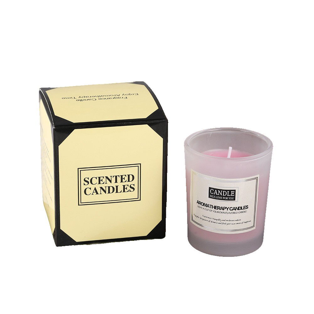 10 - 25 LEI - Lumanare Parfumata, Flippy, Model Borcan Translucid, 6.2 x 5.2 cm, Aroma de Trandafir, Roz