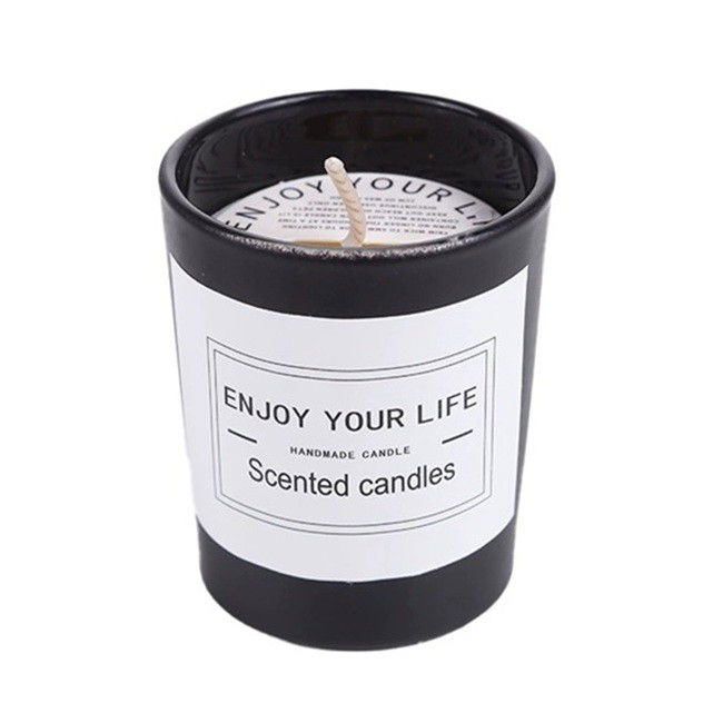 Lumanari - Lumanare Parfumata, Flippy, Model Pahar Negru, Aroma de Mure, din Ceara de Soia, 6.2 x 5.2 cm, Negru